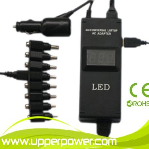 90w automatic universal adapter with led display